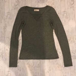 DONATED Hollister Long Sleeve Caged Front Shirt